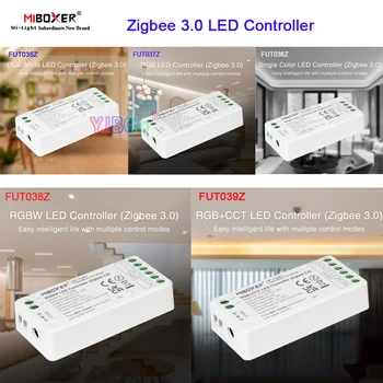 Miboxer Zigbee 3.0 LED Šviesos Juostelės Valdytojas DC12V 24V Max 12A Viena Spalva/Dual Balta/RGB/RGBW/RGB BMT LED Lempos Juosta dimeris