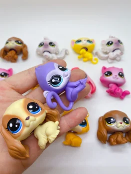 Mielas pvc mažai gyvūnų pet shop šuns žaislas lėlės vaikams dovanos lps Duomenys Kolekcija