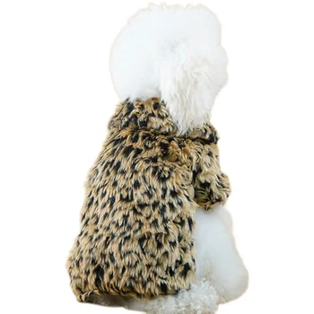 Mielas Žiemos Drabužius šunims Mažų Šunys Čihuahua Striukė Leopard Korėja Stiliaus Pomeranijos Kailis Šiltas Šunų Augintiniai Drabužiai
