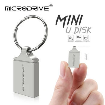 Mini флешка USB 2.0 32GB 64GB Nekilnojamojo capaciteit usb 