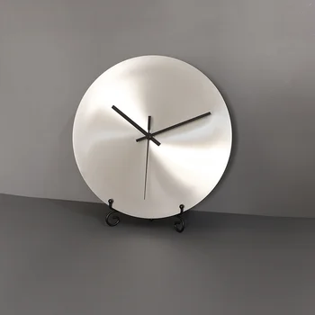 Modernus minimalistinis pramonės stiliaus sidabro kambarį sieninis laikrodis be numerio studija apdailos laikrodis Šiaurės laikrodis apdaila