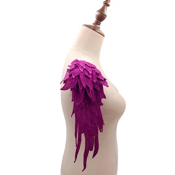 Multi-color 3D Elegantiškas Angelas Sparnų Nėriniai Moterų Siuvinėjimo Ženklelis Vestuvių Suknelė Nėrinių Aplikacijos Audinio Lopai Siuvimo Amatai 