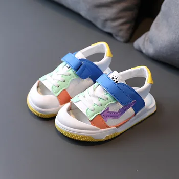 Mėlyna Vaikai Sandalai Kvėpuojantis Berniukų Sportiniai Bateliai Mielas Vasaros Rožinės Mergaitės Sandalai Vaikus Bėgimo Bateliai Vaikams Jogger Sneaker E05012