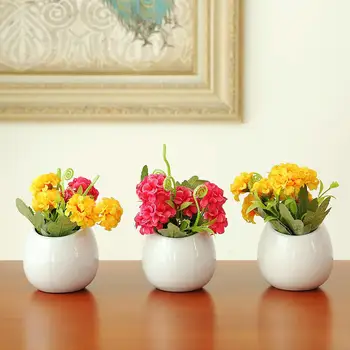 Namų dekoravimo Rinkinys, 3 Mini Baltos Keramikos Siena Mountable Augalų Vaza, 4 Colių Kabinti Sultingi Vazonai, vazos, vestuvių dekoravimas