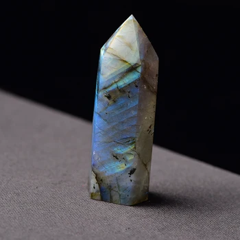 Natūralus akmuo kristalas Labradoras skiltyje mėnulio akmuo Sunstone Taško Gydymo Šešiakampe Lazdelė Ornamentu Gydymo Kvarco rock