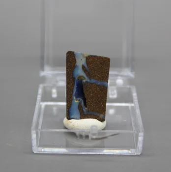 Natūralus retas Australijos geležies opal (fotografuotas, šlapia vandens valstybės) gem mineralinių mėginių kvarco brangakmenių dėžutės dydis 3.4 cm