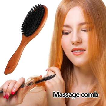 Natūralus Šerno Šerių Plaukų Šepetį Salonas antikorozinės Šukos Plaukų Formavimo Įrankis, Anti-static, plaukų kirpimo Šukos