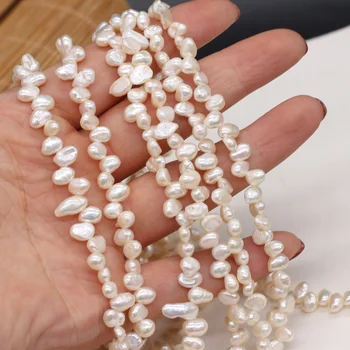 Natūralūs Gėlavandenių Perlų Trijų-septynių Skylę dvipusis šviesos Perlas Laisvas Smūgis Granulių Papuošalai Priėmimo 