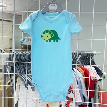 Naujagimio bodysuit baby kūdikių bebes drabužius trumpomis rankovėmis medvilnės spausdinimo kūdikių drabužiai 1pcs 0-12 Mėnesių