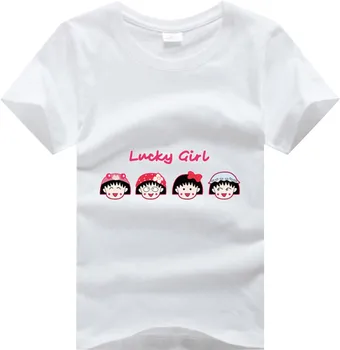 Naujas 2021 Animacinių filmų Pasisekė Mergina Spausdinti moteriški marškinėliai drabužių mergaičių 12 13 14 kawaii marškinėliai viršuje ni?Medvilnės trumpomis Rankovėmis Raudona Balta