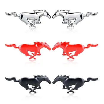 Naujas 3D Metalo Lipdukas Mustang Automobilio Langą Bamperis Kūno Lipdukas Ženklelis Emblema Lipdukai Arklių Lipdukas, Skirtas 