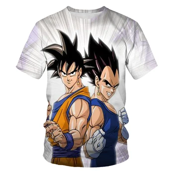 Naujas 3D T-shirt Dragon Ball Spausdinimo Vasarą Karšto Pardavimo Trumpas Rankovėmis Apvalios Kaklo Vyrams Pačios Sporto marškinėliai Mados Atsitiktinis marškinėliai