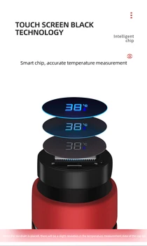 NAUJAS 500ML smart termosas už ALFA ROMEO Mito 147 Automobilių reikmenys Skaitmeninis temperatūros ekranas nerūdijančio plieno kavos puodelis