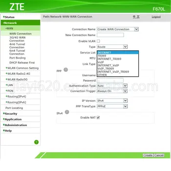 Naujas atvykimo FTTH ZTE GPON ONU AC ONT modelį, 4GE+1TEL+ 1USB+ Dual Band WIFI F670L Su anglų modemas