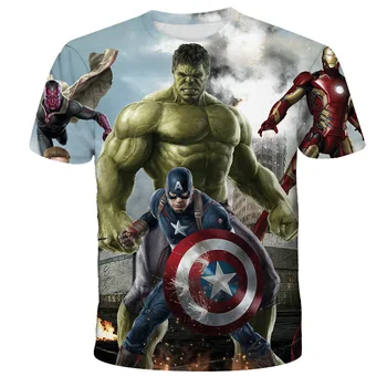 Naujas Berniukų, Mergaičių HULK Trumpas Rankovės Marškinėliai Tee Viršūnes Vaikų Cosplay Kostiumų Drabužiai Vaikams Incredible Hulk Tees