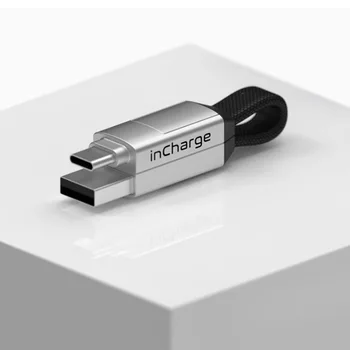Naujas Incharge 6 Kabelio Adapteris Duomenų Perdavimo Galios Įkroviklis USB USB-C Žaibo Tipas-c Micro USB Magnetinio Keychain Adapteris