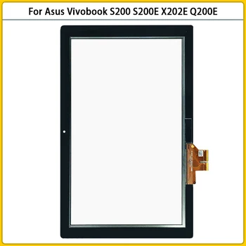 Naujas S200 Touchscreen Už Asus Vivobook S200 S200E X202E Q200E Jutiklinio Ekrano Skydelis skaitmeninis keitiklis Jutiklis Lcd Priekinis Stiklas Replac