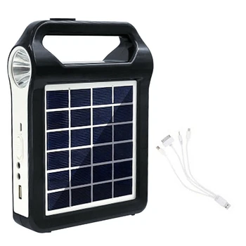 Nešiojamas Saulės Skydelis, Šviesos, Saulės Generatorius Sistema USB Prievadą su Lempų Apšvietimas