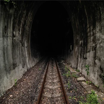 Nitree Foto Studija Rekvizitai Fotografijos Fonas Traukinio Tunelio Urvas Žmonių Portretas Vinilo Fone Geležinkelio Bėgių