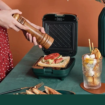 Non-Stick Elektros Sandwich Pliurpalas Maker Skrudinimo, Kepimo Daugiafunkcį Pusryčių Mašina Kiaušinių Blynas Sandwichera Įrankis