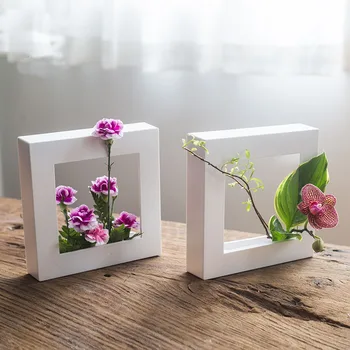 Nuotraukų rėmelis, gėlių vazonas gyvenimo kambario sienos kabo darbalaukio Japonų ikebana plastikinių gėlių kompozicijų įrankiai