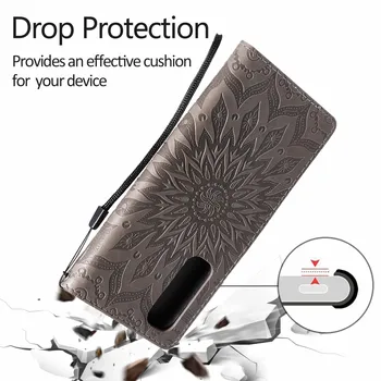 Odos 3D Sun Flower Piniginės Atveju LG G3 G4 G5 G6 G7 ThinQ G8X G9 K6 Q8 Xpower 2 3 Nexus 5X Turėtojas Kortelės Lizdas Apversti Stovo Dangtelis