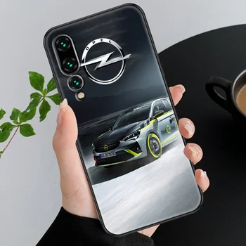 Opele Logotipą, Automobilių Telefoną atveju Huawei P Mate P10 P20 30 P40 10 20 Smart Z Pro Lite 2019 juoda prabanga hoesjes mados shell