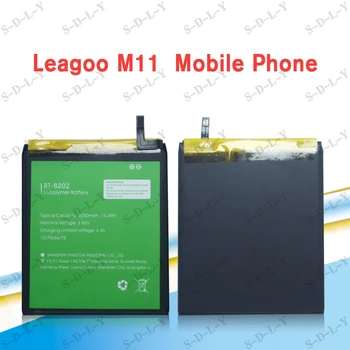 Originalus, Aukštos Kokybės 3.8 V 4000mAh BT-6202 baterija LEAGOO M11 išmanusis Telefonas+Sekimo + Įrankiai