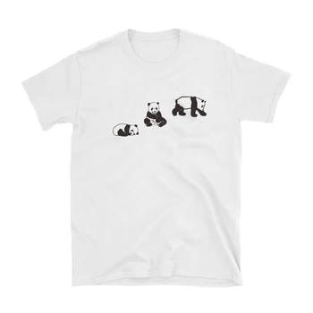 Panda Print Derliaus Mielas Balti Marškinėliai Medvilnės Vasaros Atsitiktinis Grafika Tees moteriški marškinėliai Estetinės Tumblr Marškinėliai Grunge Viršūnės