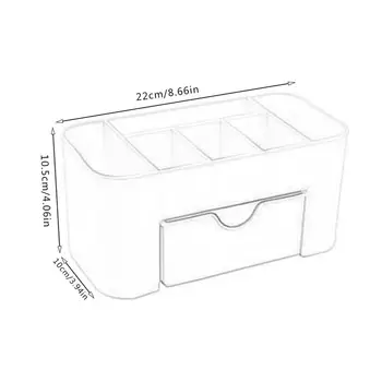 Paprastas Spalvos Plastiko Darbalaukio Kosmetikos Atveju Su Mažų Stalčių Talpinimo Namų Multi-Funkcija Papuošalų Dėžutė Laikymui Lauke Erdvės Taupymo