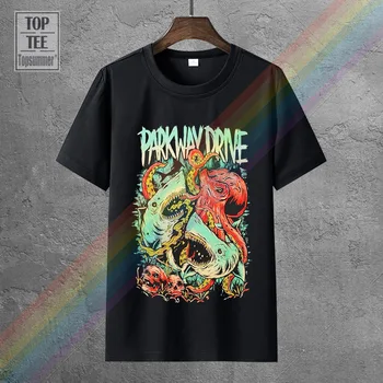 Parkway Drive Naujas Sharktapuss T Shirts Roko, Hipių Tshirts Goth, Gothic Vasaros Palaidinės Naujovių Tee-Shirt Emo Punk T Shirt