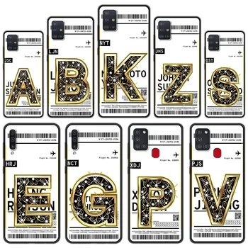 Pasaulio Šalyje Raidžių Label Oro Bilietų Case for Samsung Galaxy A21S A51 A71 A12 A02S A21 ES A32 A52 A72 5G A41 A31 Telefono Coque