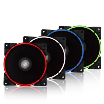 Pccooler 12cm Kompiuterio atveju aušinimo PWM LED ventiliatorius HALO tylus CPU Aušinimo ventiliatorius 120mm raudona/mėlyna /žalia/ balta žiedas