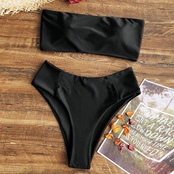 Peachtan Kietas bikini komplektas Bandeau maudymosi kostiumėliai, moterų Sexy 2 vienetų komplektas maudymosi kostiumėlį, maudymosi kostiumą, besimaudančių moterų paplūdimio drabužiai biquini 2021