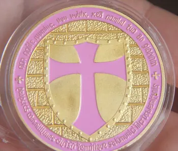 Pink cross Metalas, Moneta Padengta Progines monetas, Ženklelis medaliu kolekcija Meno Dovanų, Suvenyrų