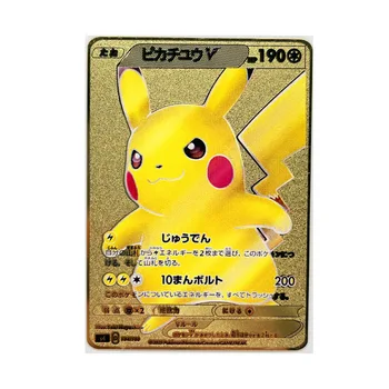 Pokemon Kortas 10 Stilius Vmax GX MEGA Aukso Metalo Kortelės Super Žaidimas Charizard Pikachu Rinkti Anime Veiksmų Skaičius, Modelis Vaiko Žaislas