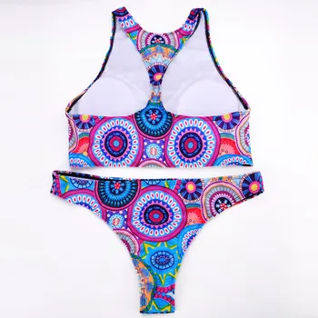 Ponios купальники женские 2021 ratas spausdinimo padalinta maudymosi kostiumėlį bikini bikini kostiumas tvarstis, push-up sustorėjimas liemenėlė paplūdimio rankšluosčiai F