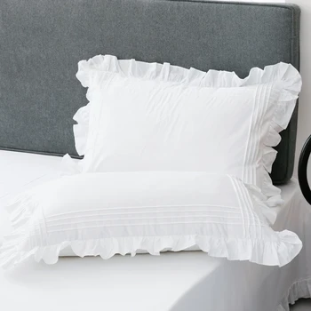 Pora pagalvių Užvalkalai Baltos spalvos Medvilnės Pagalvės užvalkalą Viena Kryptimi Pagalvę Padengti korėjos Princesė Pagalvę Padengti Dekoratyvinės Pagalvėlės