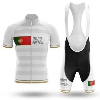 Portugalija Dviračių Komanda Dviračių Džersis Nustatyti 2020 m. Vyrų Vasaros Dviračių Drabužių Maillot Jojimo Dviračiu Vienodas Ciclismo Hombre Dviračiu