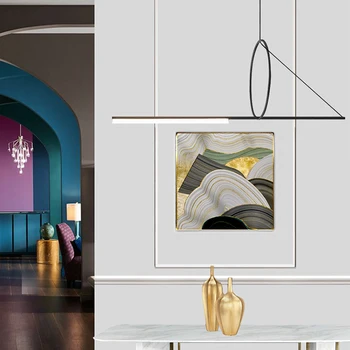 Postmodernios minimalistinė geometrinių kambarį valgomasis priedai veltiniams, vilna lempa kūrybinė asmenybė juostelės sieniniai šviestuvai