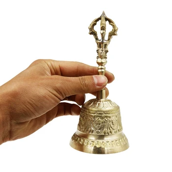 Rankų Darbo FengShui Vertus Bell Arbata Meditacija Signalizacijos Malda Pasisekė Paslaugų Darbalaukio Tibeto Budistų Garsūs Vakarienė Žalvario, Nešiojamų