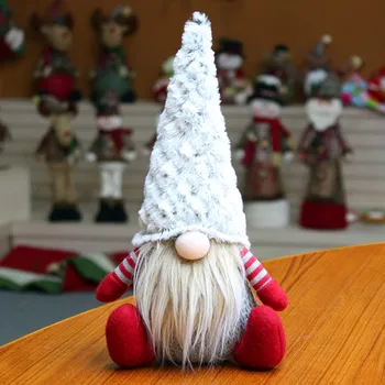 Rankų darbo švedų Įdaryti Žaislas Santa Lėlės Gnome Skandinavijos Tomte Šiaurės Nykštukas Elf Namų Puošybos Kalėdų Santa 2021 naujas