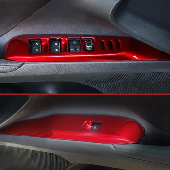 Raudona ABS pilnas automobilio salono apdailos blizgančiais Toyota Camry 2018 2019 2020 Automobilio stiliaus