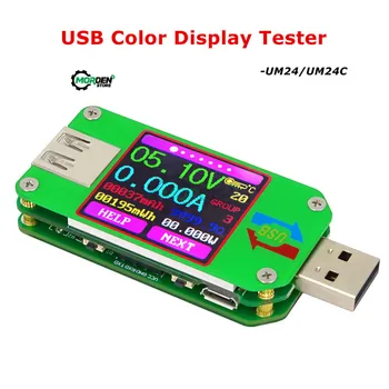 RD UM24 UM24C APP USB 2.0 LCD Ekranas Voltmeter Multimetras Ammeter Baterijos Įkrovimo Įtampa Srovės Matuoklis Laidas Priemonę, Testeris