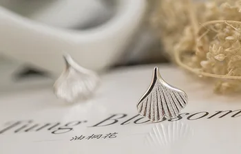 REETI 925 sterlingas sidabro Ginkgo biloba Stud Auskarai Moterims, Elegantiškas Vestuvių Papuošalai pendientes mujer moda 2019 Brincos