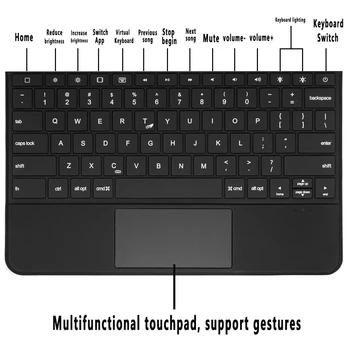 Rusijos, arabų, korėjiečių, ispanų, portugalų Magija Touchpad Klaviatūra, skirta 