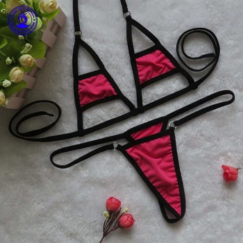 Seksualus Egzotinių Matyti Per Mikro Bikinis Mini Aprėptis Clubwear Kostiumai Paplūdimio Bikini Set G-String Maudymosi Kostiumėliai, Thong Maudymosi Kostiumas