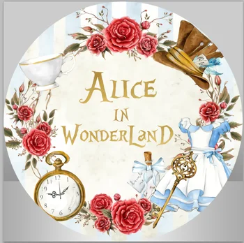 Sensfun Alice in Wonderland Ratu Foto Fonas Gimtadienio Apdailos Lentelės Reklama