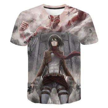 Shingeki No Kyojin Anime Drabužius Manga Ataka Titan Marškinėliai Camisetas Vyrų Viršūnes Ropa Hombre Tee Camisa Masculina Verano
