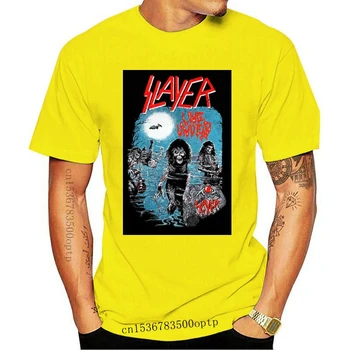 Slayer Gyventi Undead v3 marškinėliai black šiukšlių sunkiųjų metalų visi dydžiai S-5XL